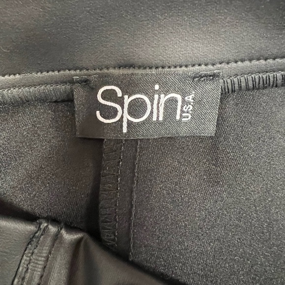 Black Faux Leather Pants Spin USA Size 2x - Picture 5 of 5